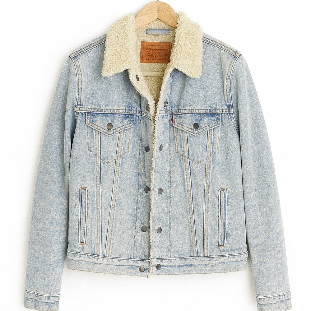 Levi's 90's Sherpa-Lined Denim Trucker Jacket - Light Wash